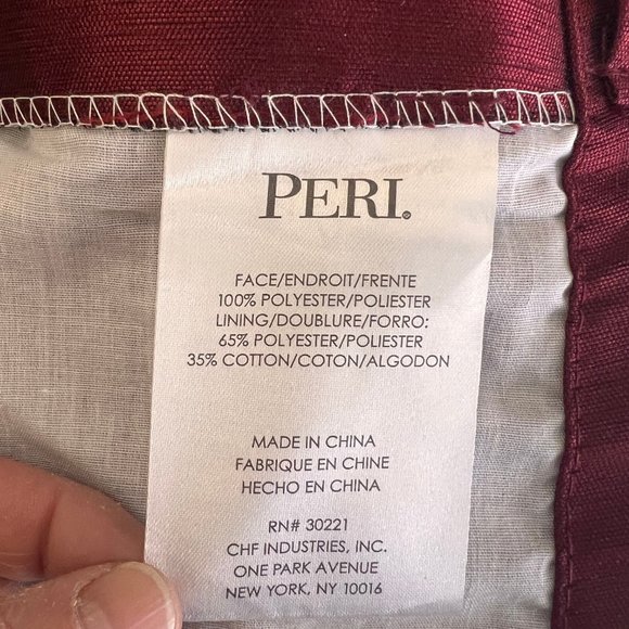 Peri Spellbound 84" Lined Window Curtains - Crimson Red - Set of 3 - Picture 2 of 6